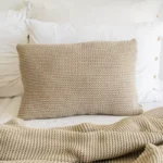 beige plaid voor op bed moyha