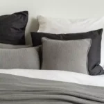 donker grijs plaid moyha katoen