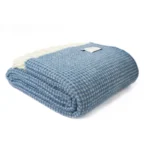 wol waffle tweedmill plaid blauw