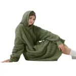 groen snuggle hoodie dutch decor kabelpatroon